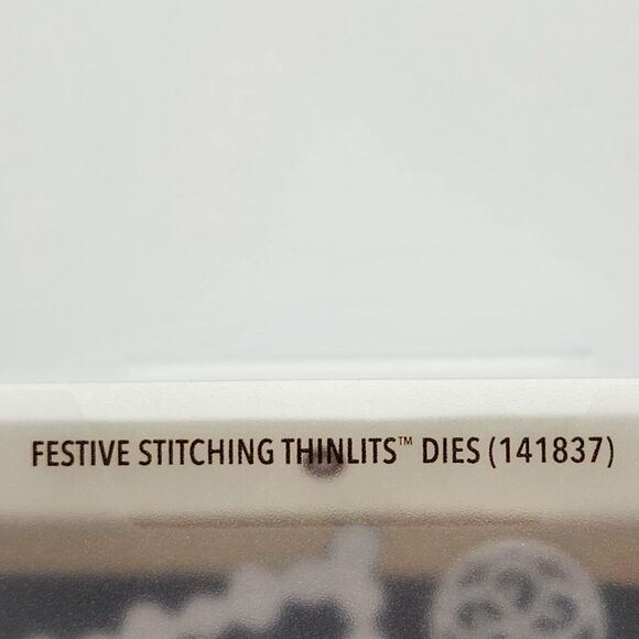 Stampin Up Festive Stitching Thinlits Dies Set Sizzix Big Shot Christmas Holiday - Picture 2 of 4